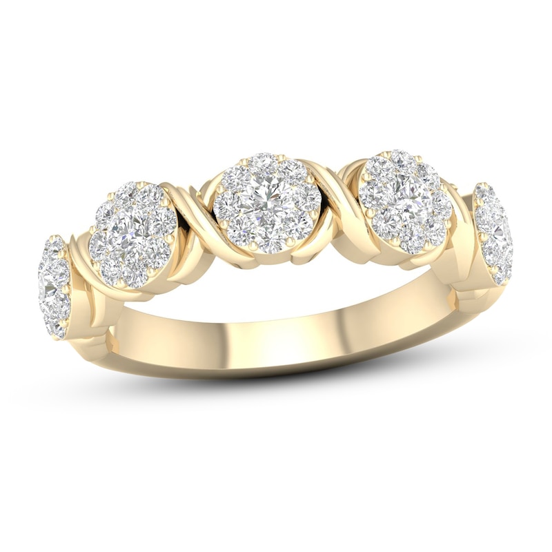Diamond Anniversary Ring 3/4 ct tw 14K Yellow Gold