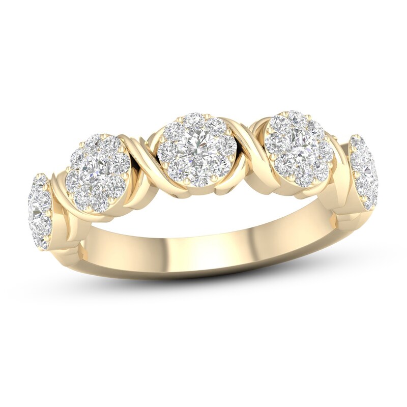 Main Image 1 of Diamond Anniversary Ring 3/4 ct tw 14K Yellow Gold