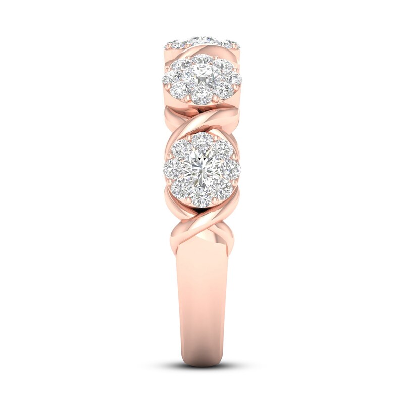 Diamond Anniversary Ring 3/4 ct tw 14K Rose Gold