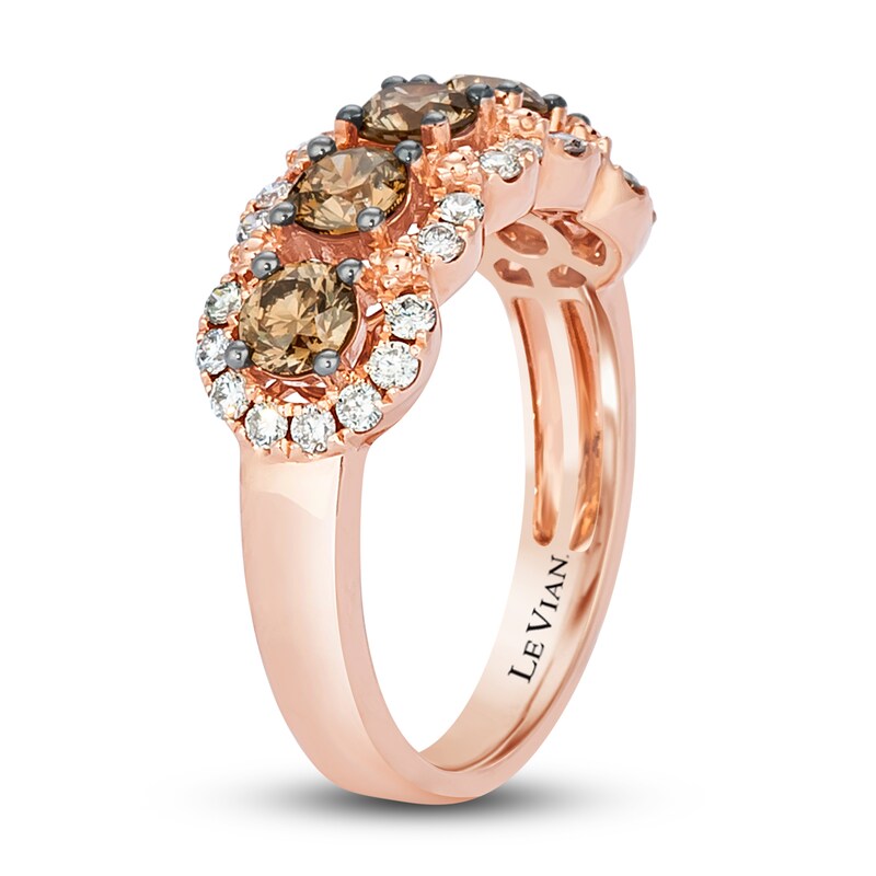 Main Image 2 of Le Vian Crème Brûlée Diamond Ring 1 1/2 ct tw Round 14K Strawberry Gold