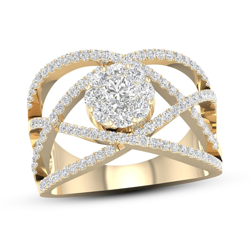 Diamond Ring 1 ct tw Round 14K Yellow Gold