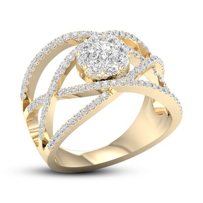 Diamond Ring 1 ct tw Round 14K Yellow Gold | -rings | Rings | Jewelry ...