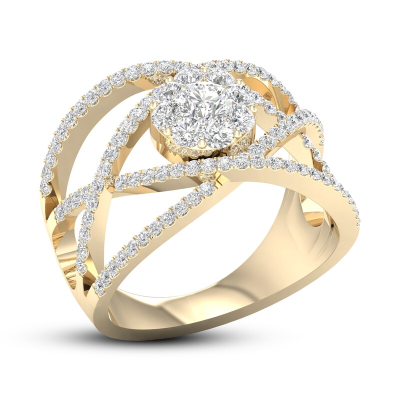 Diamond Ring 1 ct tw Round 14K Yellow Gold