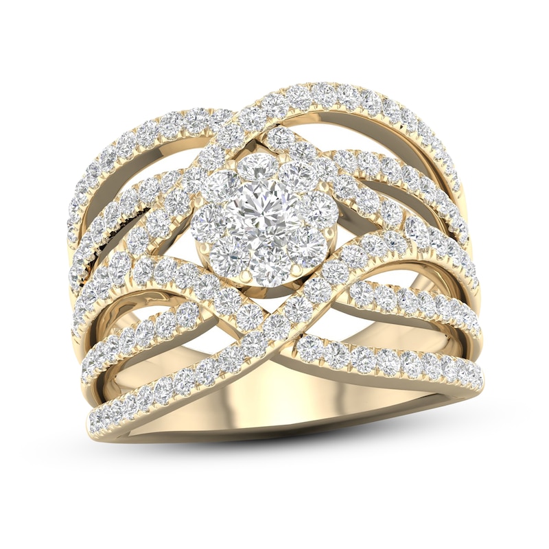 Main Image 1 of Diamond Ring 1 1/2ct tw Round 14K Yellow Gold