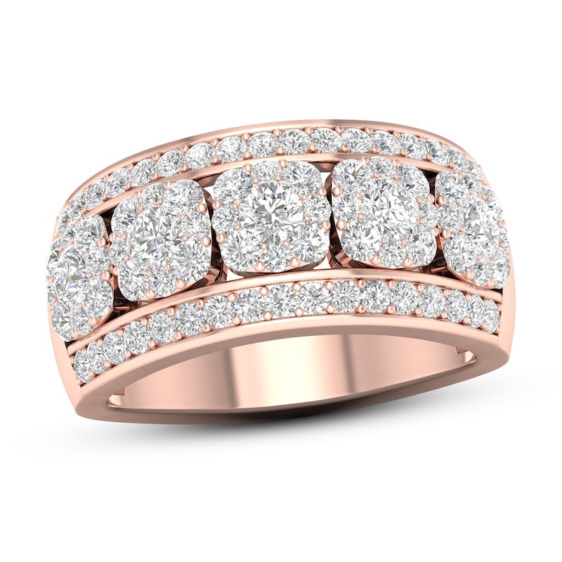 Diamond Anniversary Ring 1-1/2 ct tw 14K Rose Gold