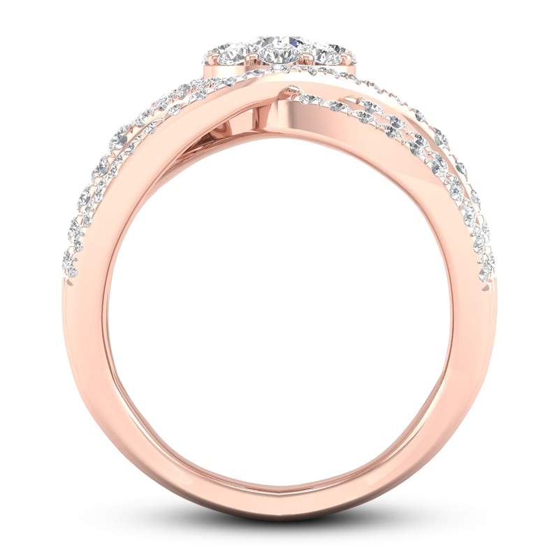 Diamond Ring 1 1/2ct tw Round 14K Rose Gold