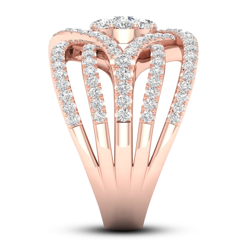 Main Image 3 of Diamond Ring 1 1/2ct tw Round 14K Rose Gold