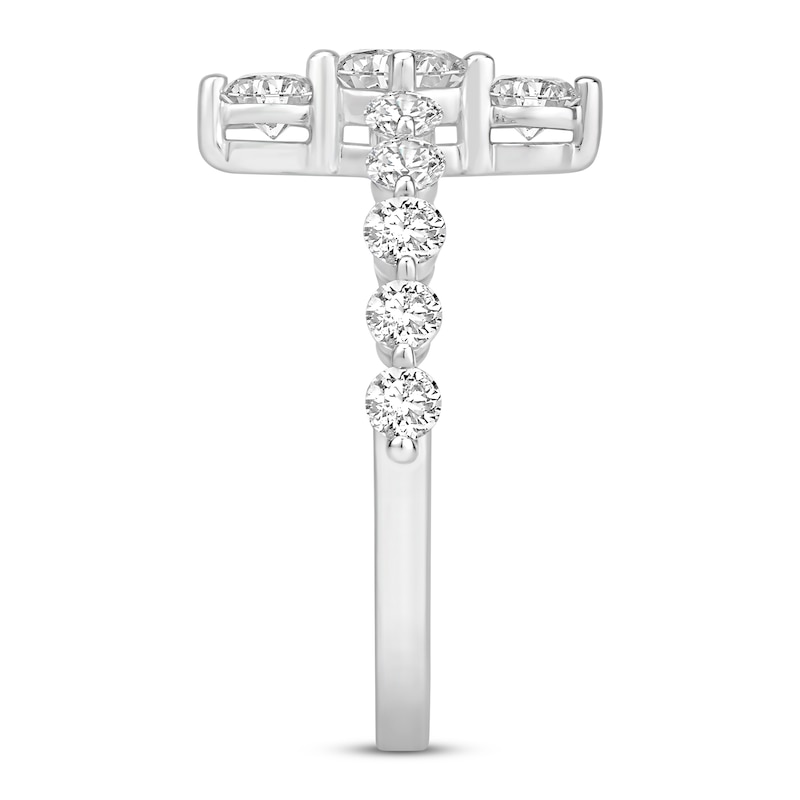 Diamond Ring 1-1/3 ct tw Round 18K White Gold