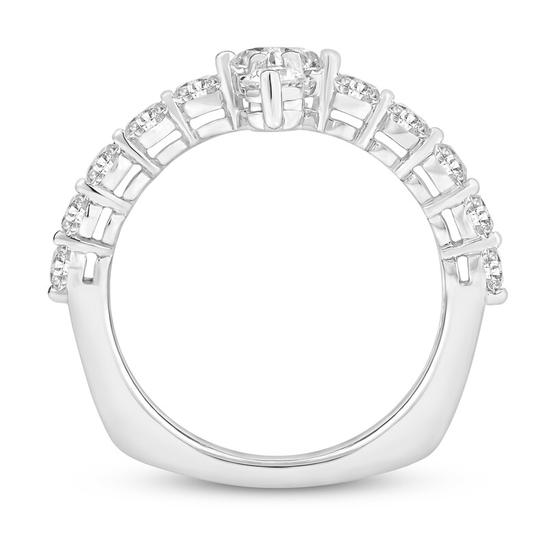 Diamond Ring 1-1/3 ct tw Round 18K White Gold