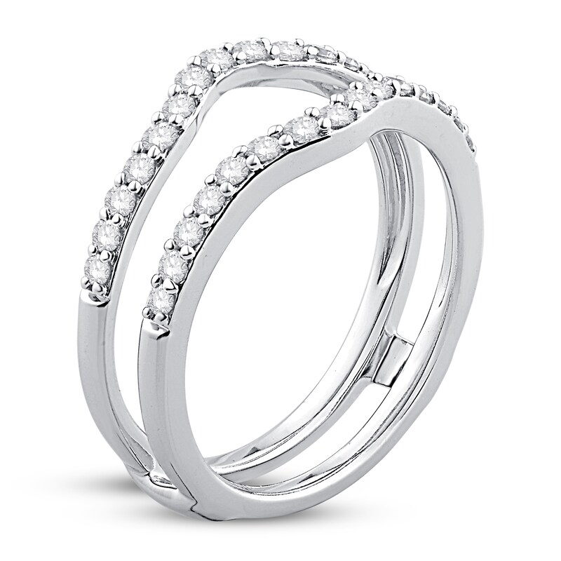 Diamond Enhancer Ring 1/2 ct tw Round 14K White Gold