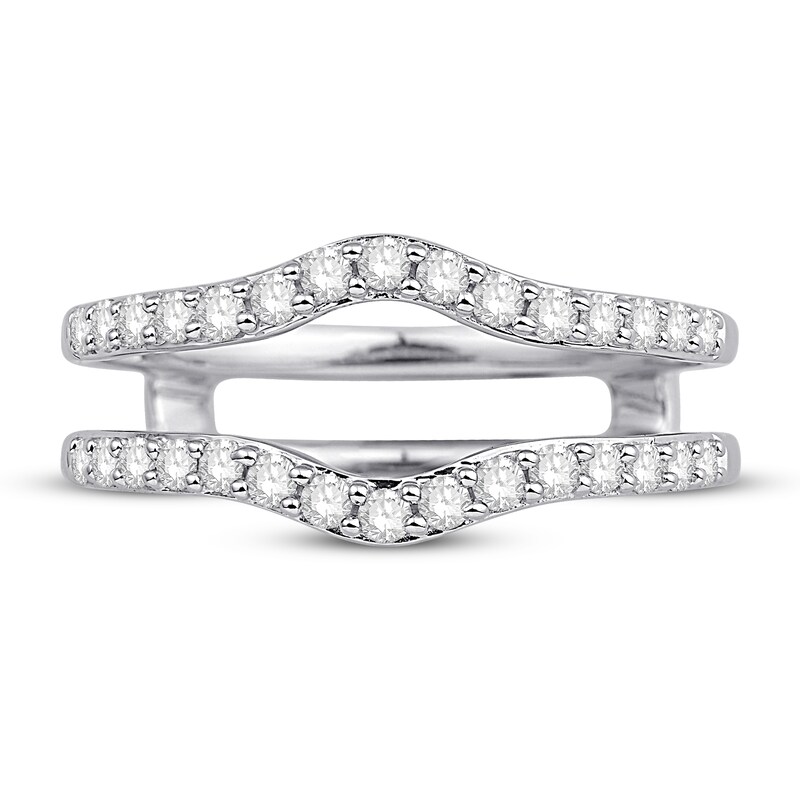 Diamond Enhancer Ring 1/2 ct tw Round 14K White Gold