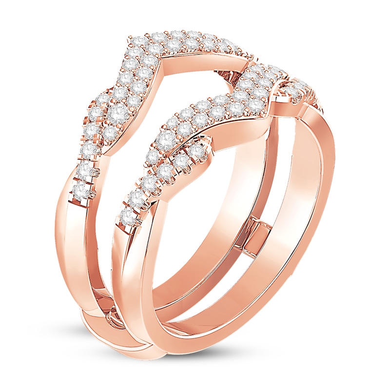 Main Image 2 of Diamond Enhancer Ring 1/2 ct tw Round 14K Rose Gold