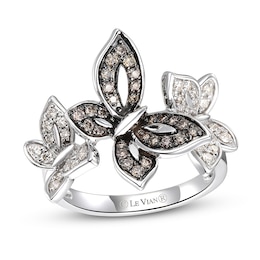 Le Vian Crème Brûlée Diamond Butterfly Ring 1/2 ct tw Round 14K Vanilla Gold