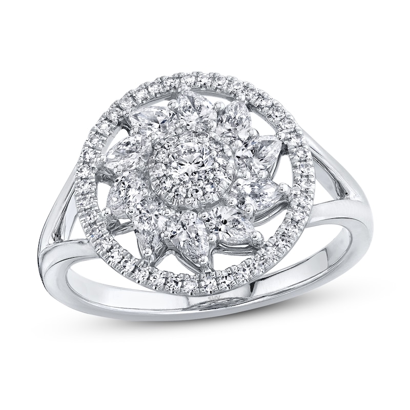 Shy Creation Diamond Ring 5/8 ct tw Round 14K White Gold JR55001131
