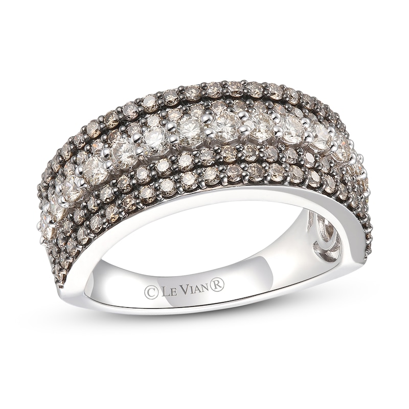 Main Image 1 of Le Vian Chocolate Diamond Ring 1-3/8 ct tw 14K Vanilla Gold