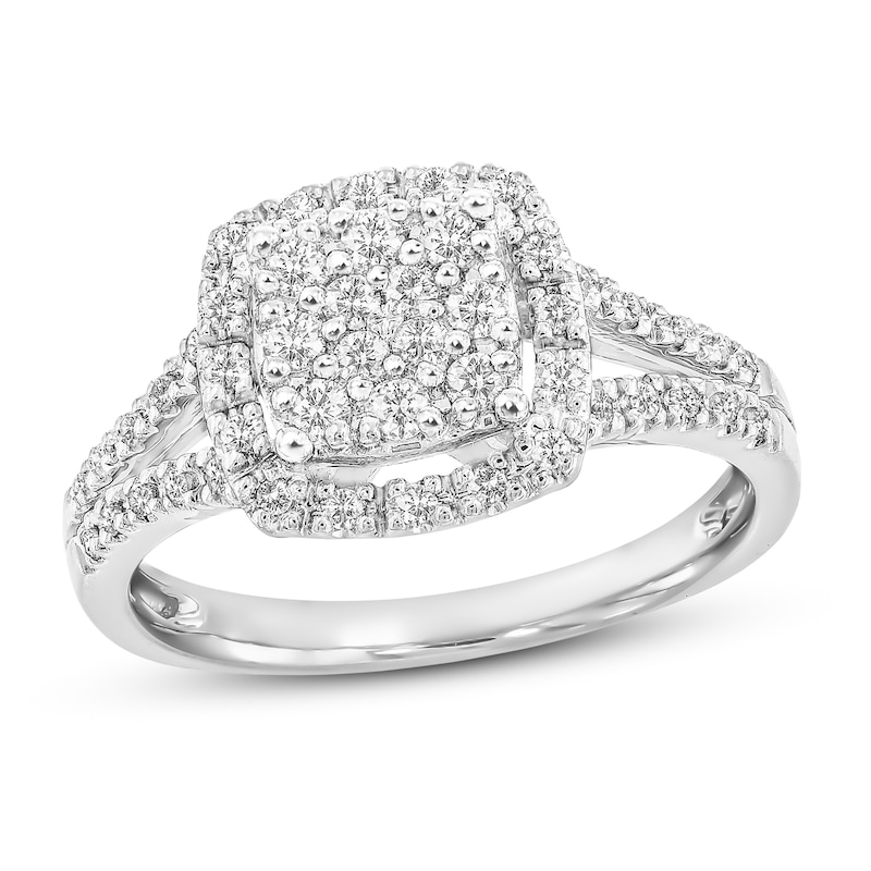 Main Image 1 of Diamond Ring 1/2 ct tw Round 10K White Gold