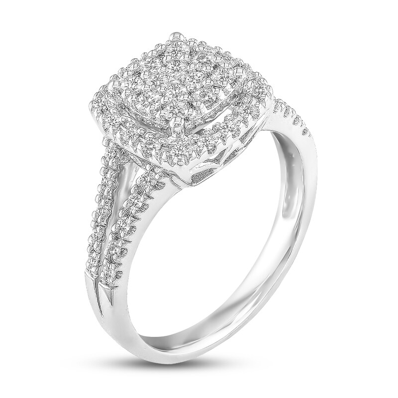 Main Image 2 of Diamond Ring 1/2 ct tw Round 10K White Gold