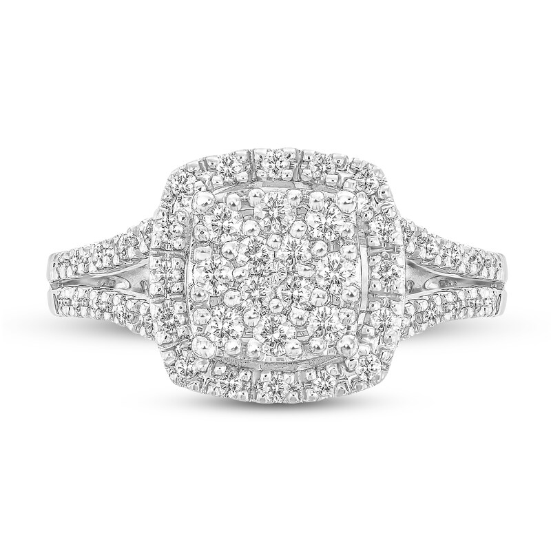 Main Image 3 of Diamond Ring 1/2 ct tw Round 10K White Gold