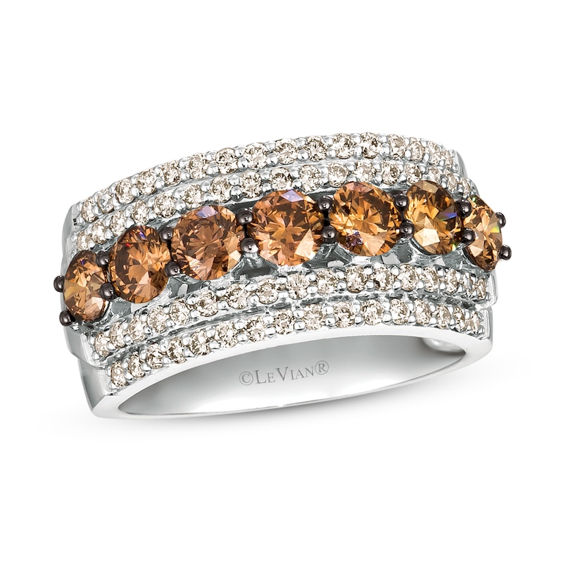 Main Image 1 of Le Vian Chocolate Diamond Ring 1 3/4 ct tw 14K Vanilla Gold