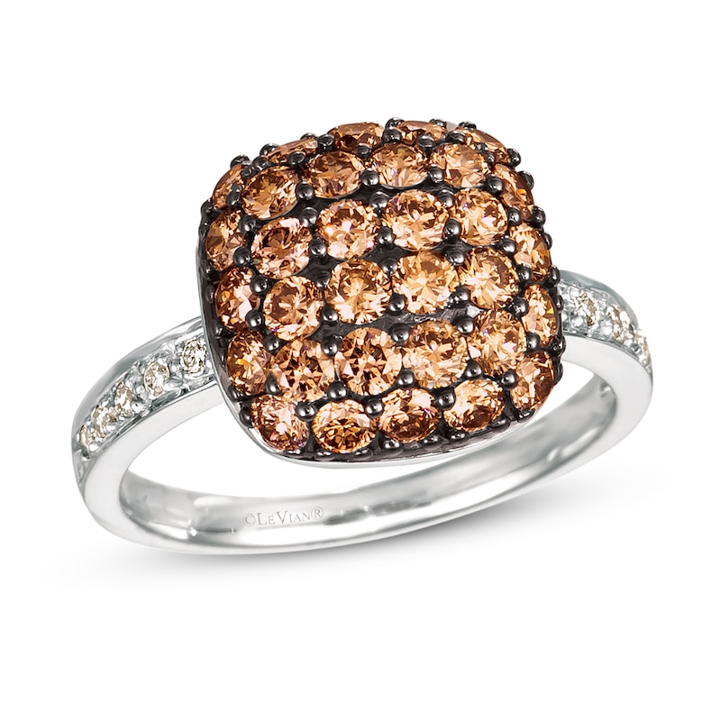 Main Image 1 of Le Vian Chocolate Diamond Ring 1 1/2 ct tw 14K Vanilla Gold
