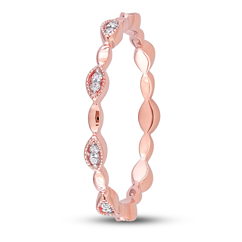 Main Image 3 of Diamond Ring 1/10 ct tw Round 10K Rose Gold
