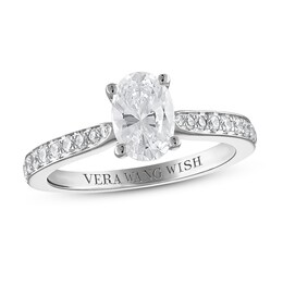 Vera Wang WISH Diamond Engagement Ring 1-1/5 ct tw Round 14K White Gold
