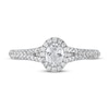 Thumbnail Image 2 of Vera Wang WISH Diamond Engagement Ring 5/8 ct tw Oval/Round 14K White Gold