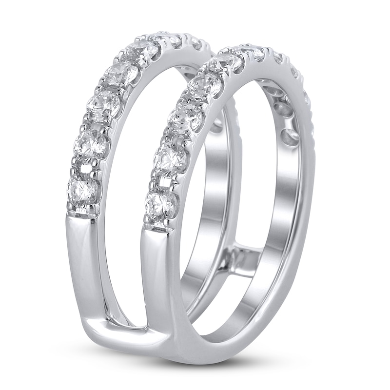 Diamond Insert Ring 1 ct tw Ideal-cut 18K White Gold