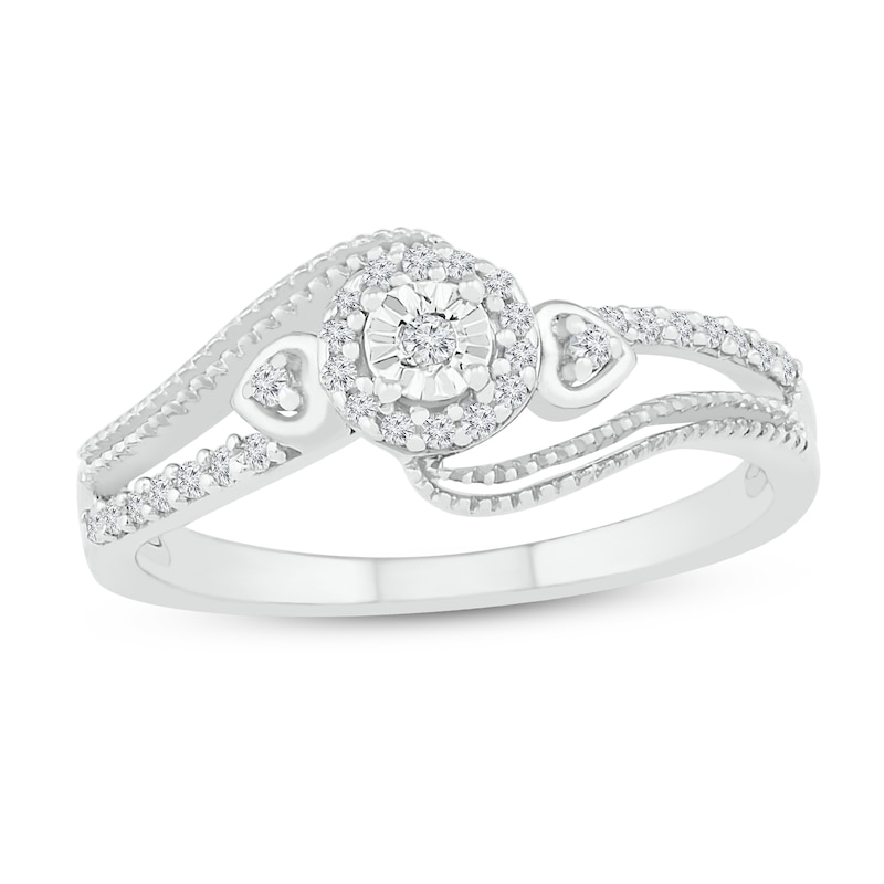 Main Image 1 of Diamond Ring 1/6 ct tw Round Sterling Silver