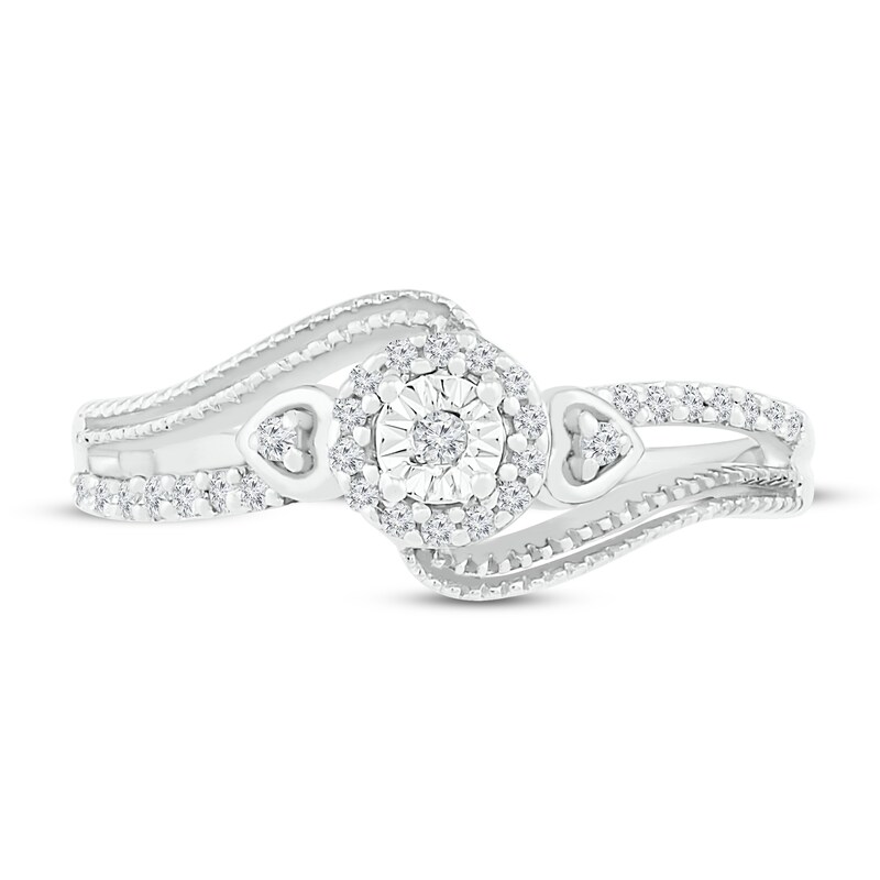 Main Image 2 of Diamond Ring 1/6 ct tw Round Sterling Silver