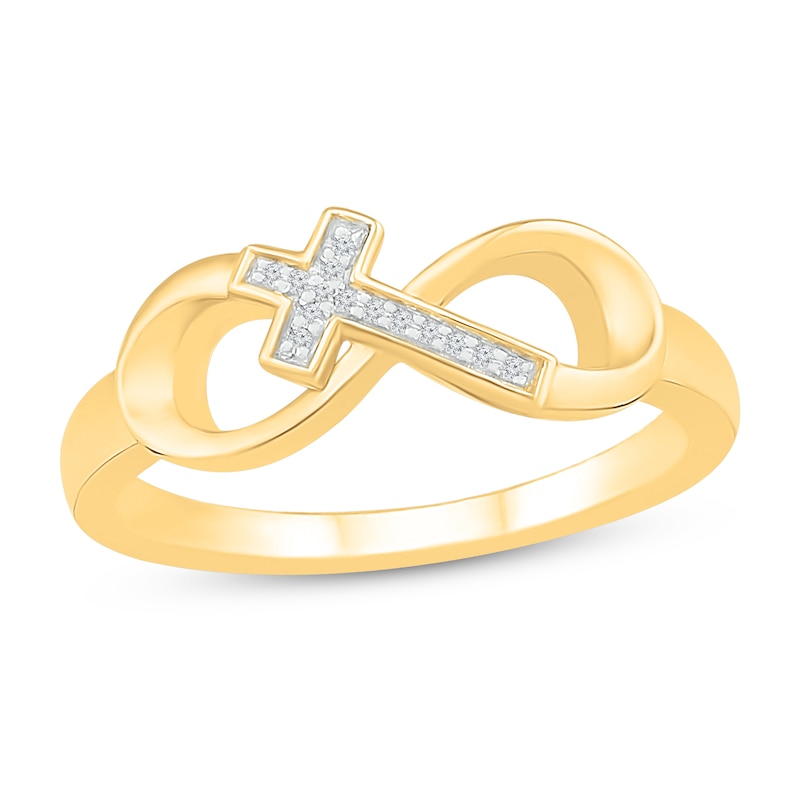 Diamond Accent Ring Round-cut 10K Yellow Gold