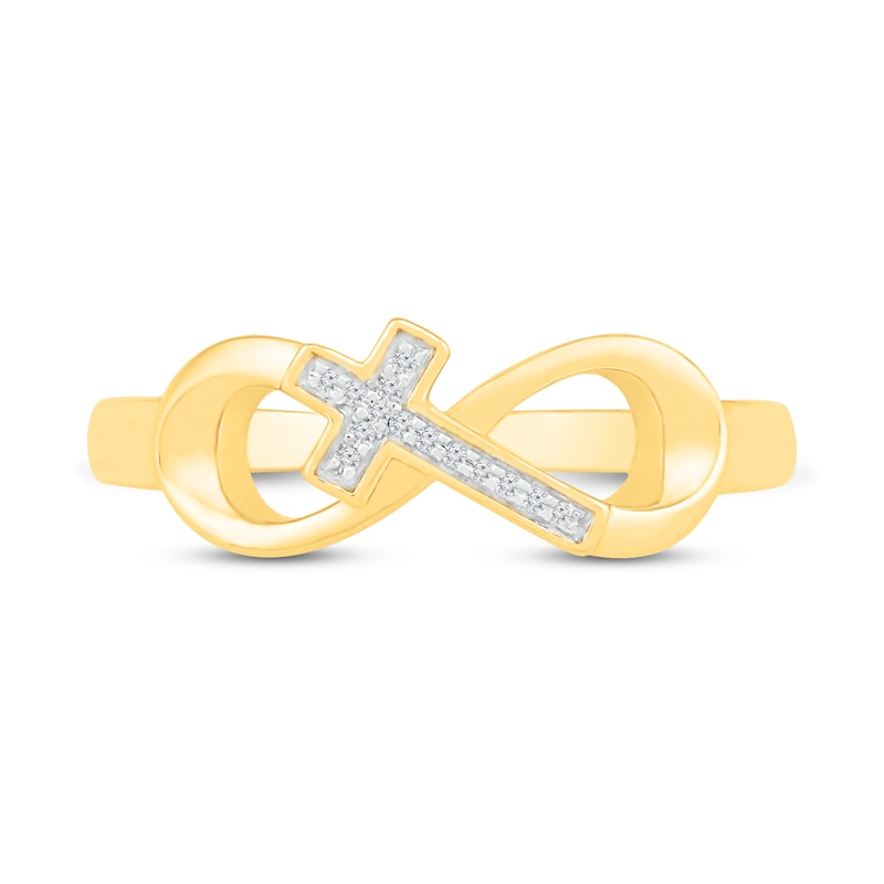 Diamond Accent Ring Round 10K Yellow Gold