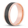 Thumbnail Image 1 of Men's Wedding Band Carbon Fiber 14K Rose Gold