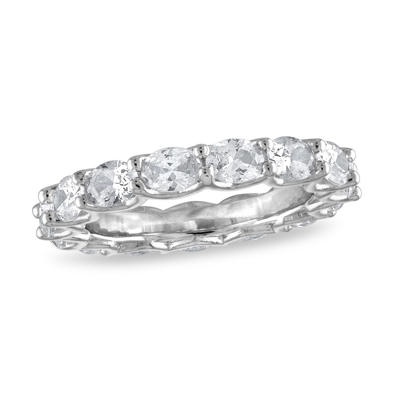 Diamond Eternity Band 3 ct tw Oval 14K White Gold