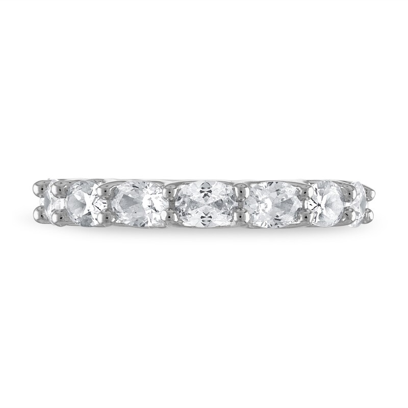 Diamond Eternity Band 3 ct tw Oval 14K White Gold