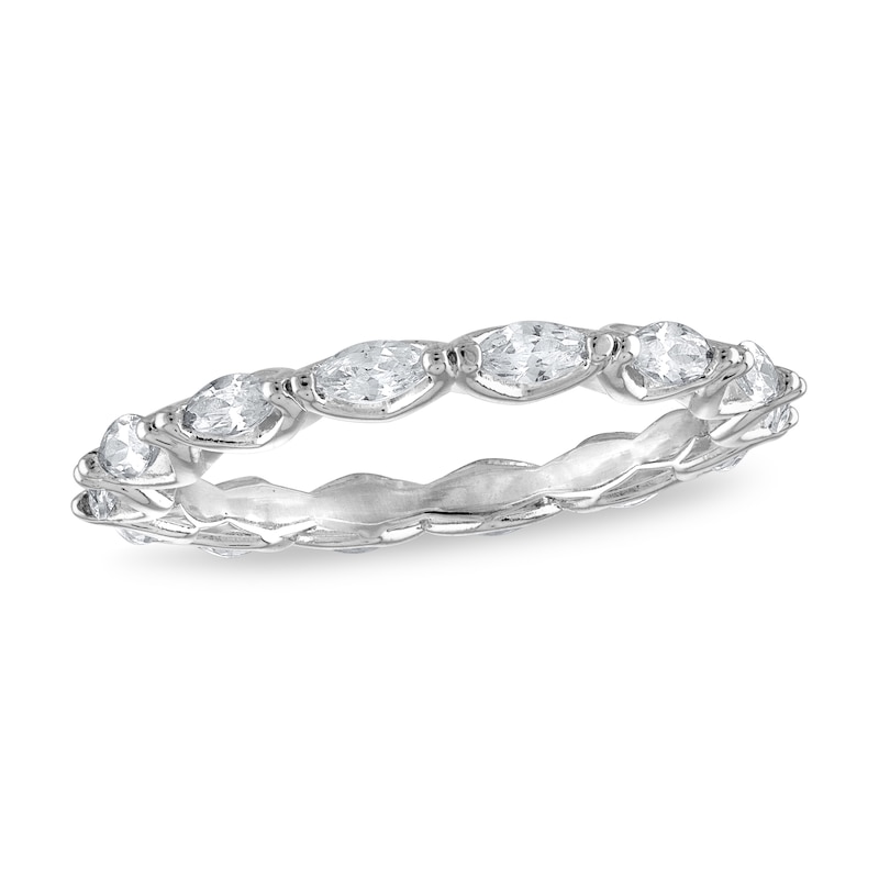 Diamond Eternity Band 1 ct tw Marquise-cut 14K White Gold