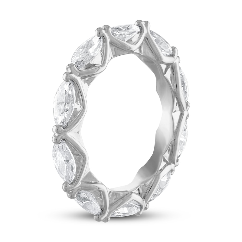 Main Image 2 of Diamond Eternity Band 3 1/3 ct tw Marquise-cut 14K White Gold