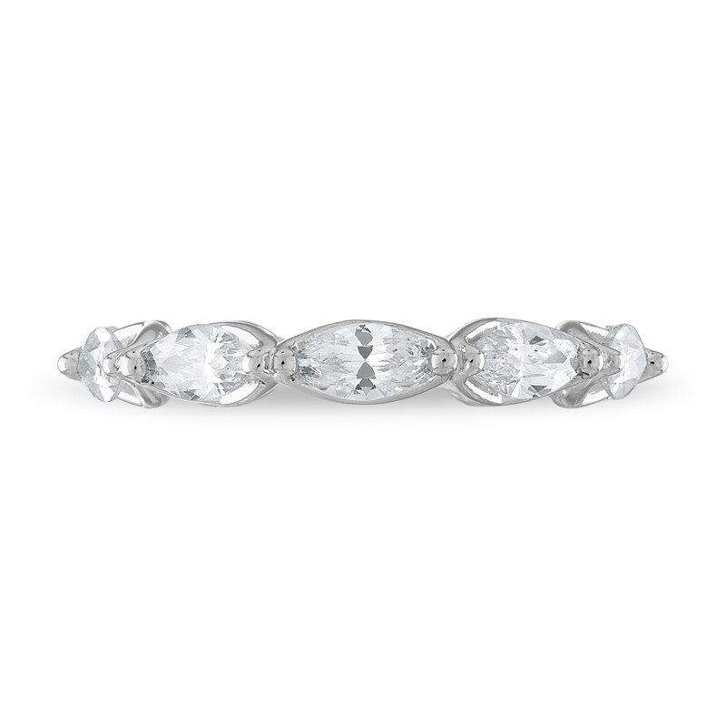 Main Image 3 of Diamond Eternity Band 3 1/3 ct tw Marquise-cut 14K White Gold