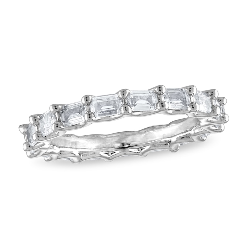 Main Image 1 of Diamond Eternity Band 3 ct tw Emerald-cut 14K White Gold