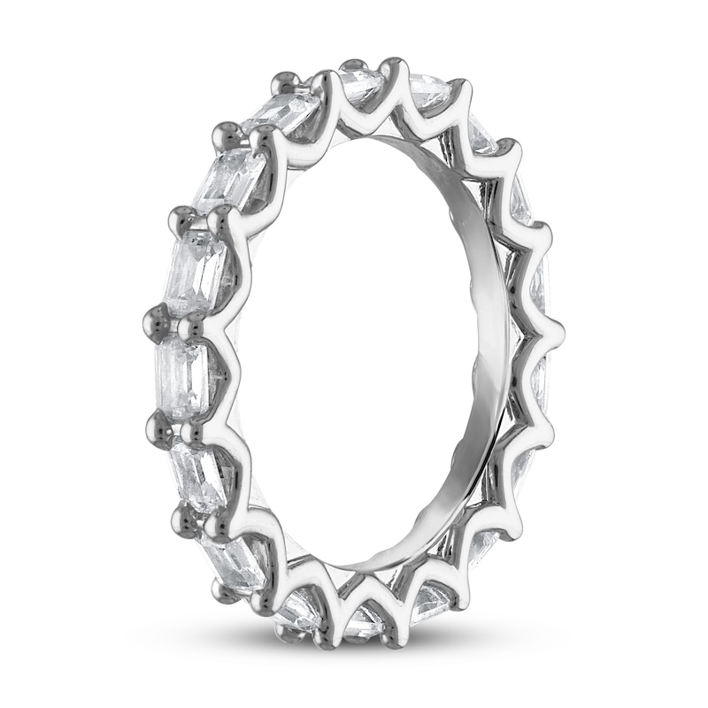 Main Image 2 of Diamond Eternity Band 3 ct tw Emerald-cut 14K White Gold