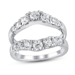 Hearts Desire Diamond Insert Ring 1 1/2 ct tw ideal-cut 18K White Gold