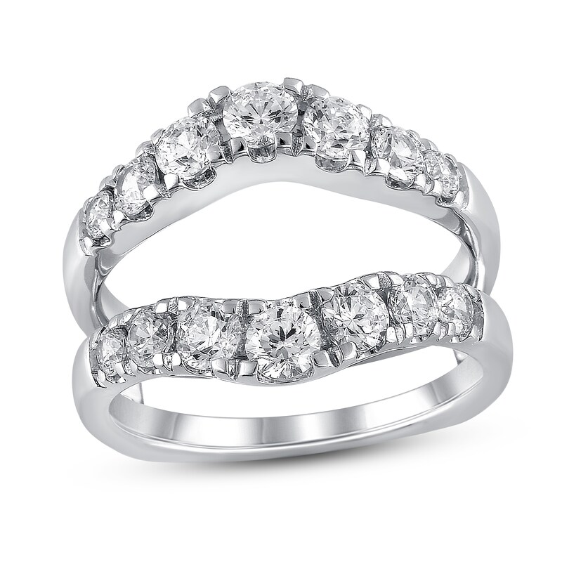 Main Image 1 of Diamond Insert Ring 1-1/2 ct tw Ideal-cut 18K White Gold