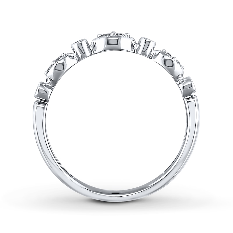 Diamond Anniversary Band 1/10 ct tw Round-cut 10K White Gold