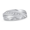 Thumbnail Image 0 of Men's Seven-Stone Diamond Wedding Band 1/4 ct tw Round 10K White Gold