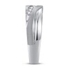 Thumbnail Image 3 of Men's Seven-Stone Diamond Wedding Band 1/4 ct tw Round 10K White Gold