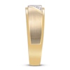 Thumbnail Image 2 of Men's 3-Stone Diamond Wedding Band 1/10 ct tw Round 10K Yellow Gold