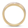 Thumbnail Image 3 of Men's 3-Stone Diamond Wedding Band 1/10 ct tw Round 10K Yellow Gold