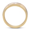 Thumbnail Image 2 of Men's 3-Stone Diamond Wedding Band 1/10 ct tw Round 10K Yellow Gold