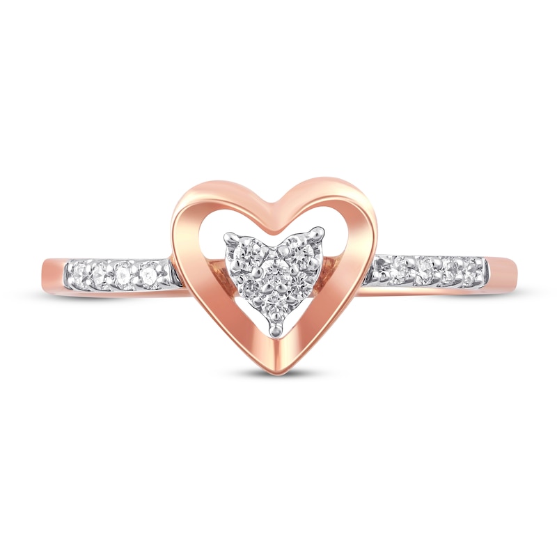 Main Image 3 of Diamond Ring 1/10 ct tw Round 10K Rose Gold