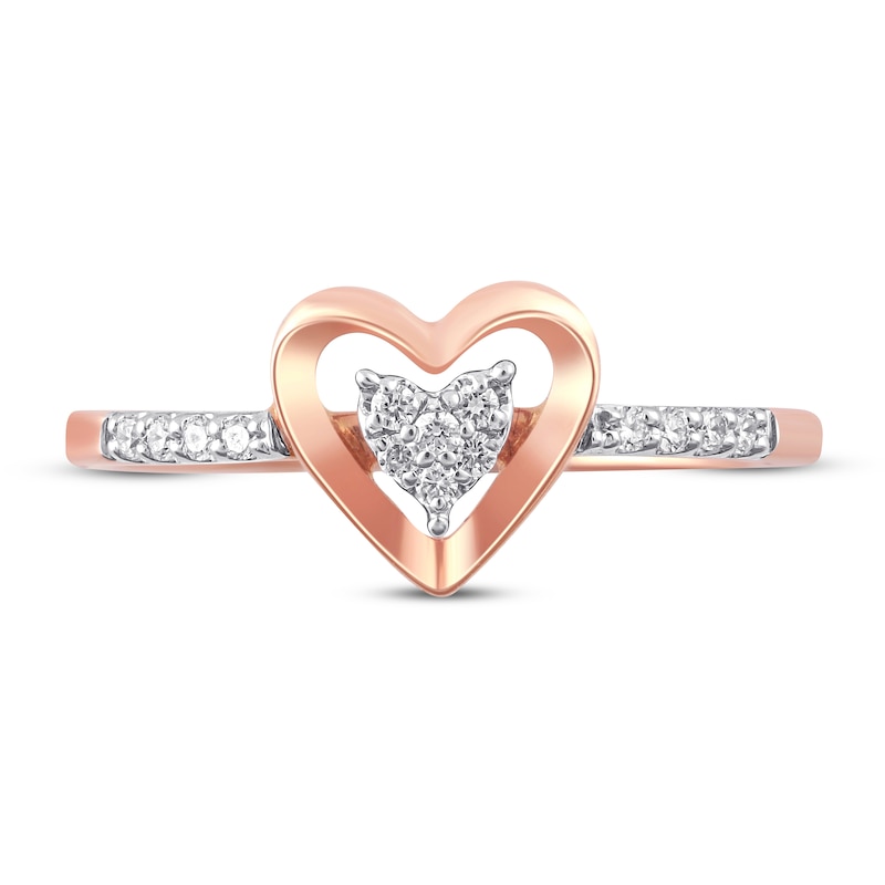 Diamond Ring 1/10 ct tw Round 10K Rose Gold